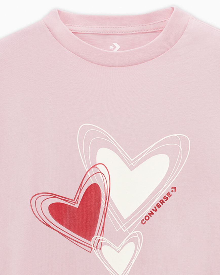 Dámské T-Shirts Converse Hearts Grafická Oranžové Růžové | CZ VTOG48